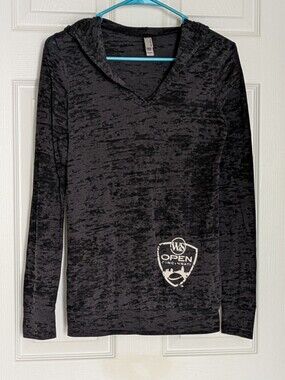Next Level Apparel Burnout Hoodie Black W&S Open Cincinnati Tennis Women's Small